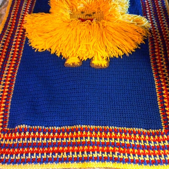 Crochet 3D lion baby blanket - Picture 2 of 9